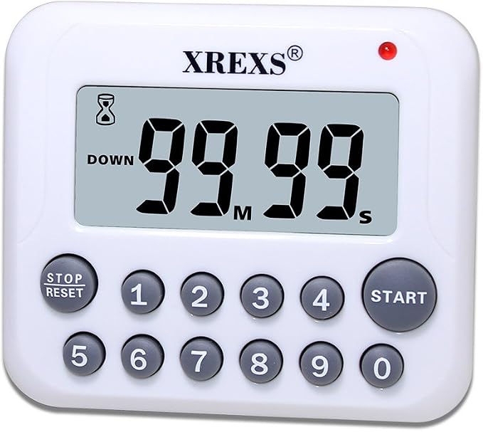 XREXS Digital Kitchen Timer Magnetic Countdown Up Cooking Timer Clock by XREXS