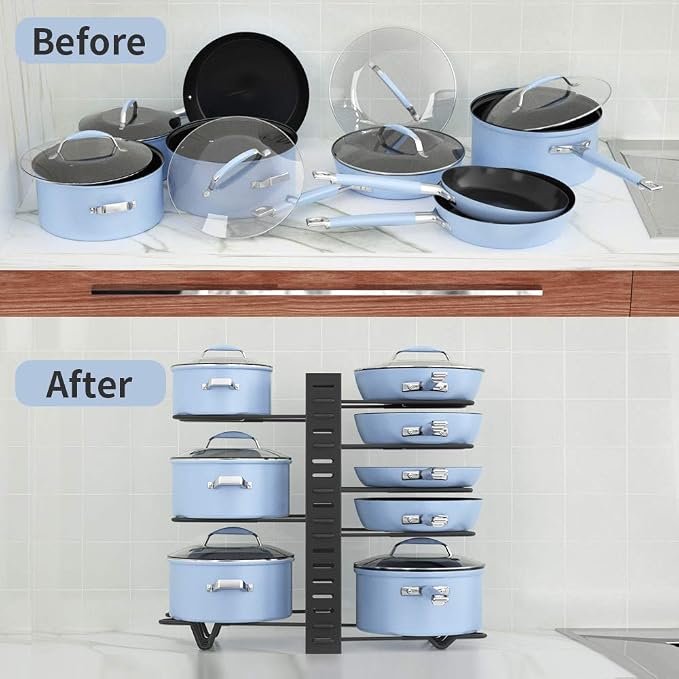 Felibeaco Adjustable Pots and Pans Organizer Rack - Image 5