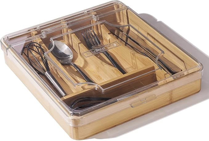 Kitchen Drawer Organizer, 13 Inch Silverware Utensil Tray Holder, by wobivcs