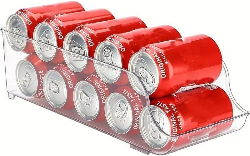 Clear Plastic Soda Can Dispenser for Refrigerator