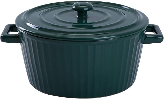 WHJY Green Colorful Ceramic Casserole Dish by WHJY