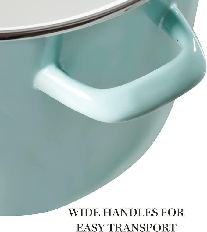 Martha Stewart Thayer 12-Quart Enamel on Steel Scratch-Resistant Stock Pot - Image 4