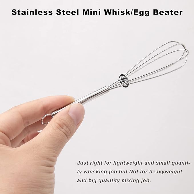 CHuangQi 5 Inch Endurance Stainless Steel Mini Whisk/Egg Beater - Image 3