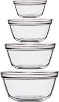 Anchor Hocking 4 Piece Glass Mixing Bowls Set – Durable, and Dishwasher Safe – by AnchorHocking