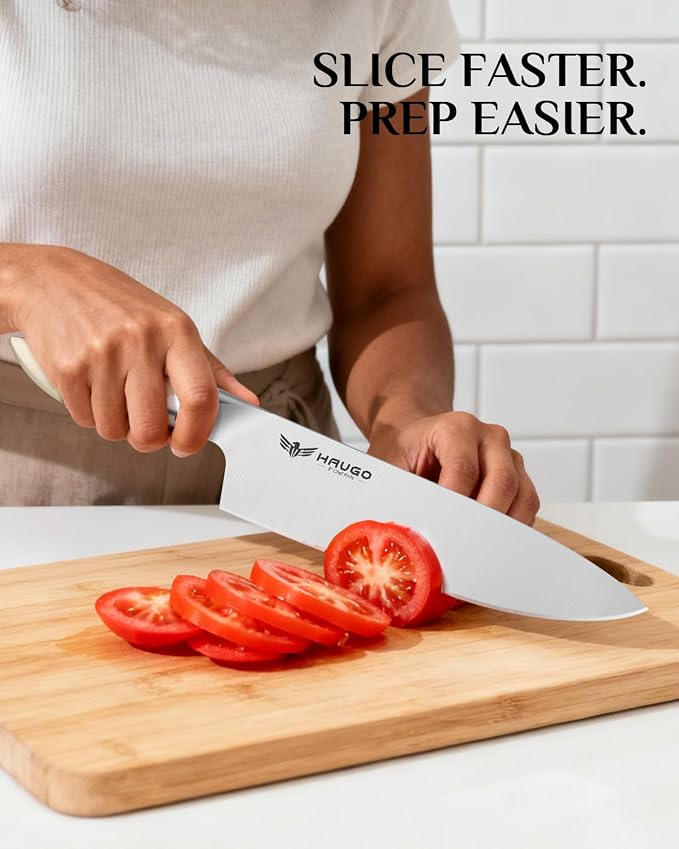 Kitchen Knife Set with Block: 14-Piece German Stainless Steel Full Tang - Image 6