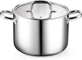 Cook N Home Stainless Steel Stockpot 8 Quart, Tri-Ply Clad Soup Pot by CookNHome