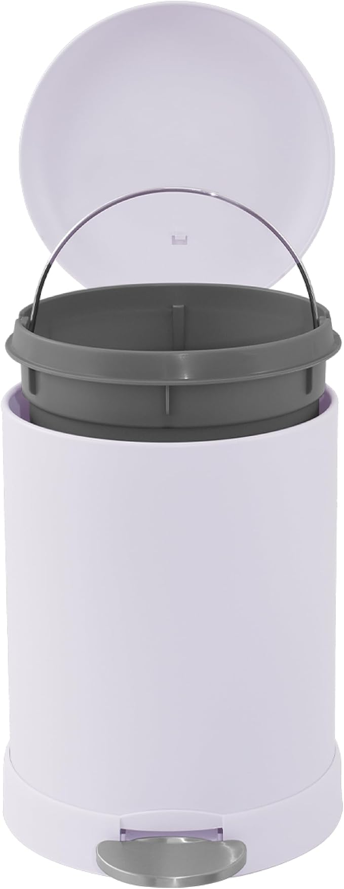 Glad Small Trash Can, 1.2 Gallon | Round Stainless Steel Garbage Bin - Image 3