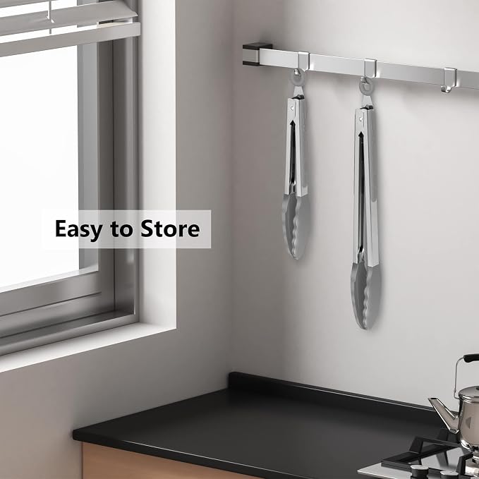 2 Pack Silicone Kitchen Tongs – 9" & 12" Set, Heat Resistant up to 500°F - Image 6
