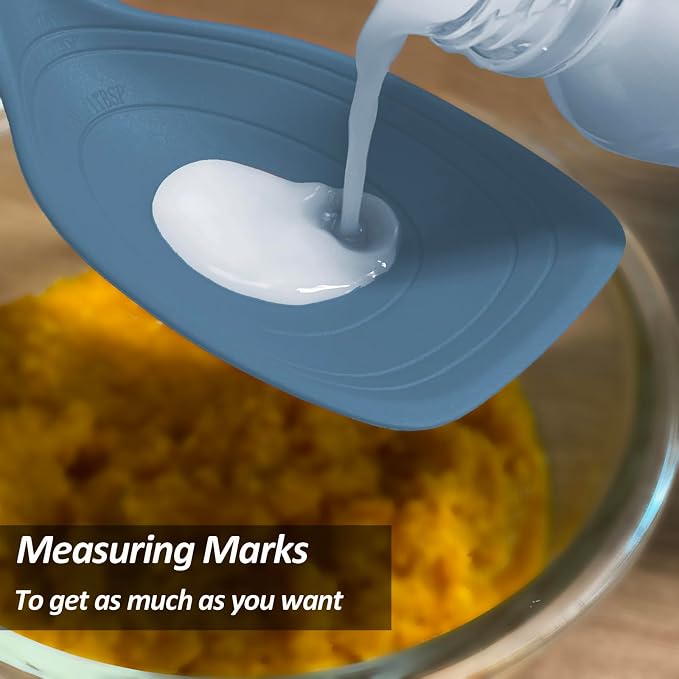 Large Silicone Cooking Spoon, Non-Stick Solid Spoon set - Image 5