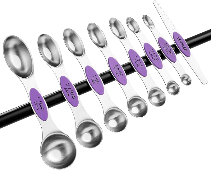 Spring Chef Stainless Steel Magnetic Measuring Spoons Set of 8 - Image 9