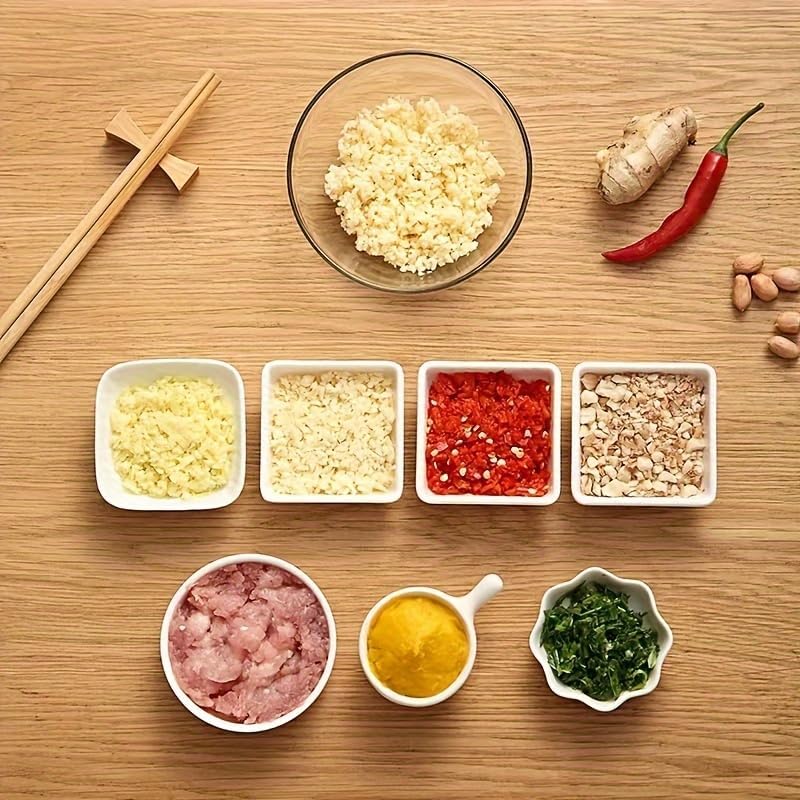 Single Hand Pull Manual Food Chopper, Mini Pull String Garlic Meat