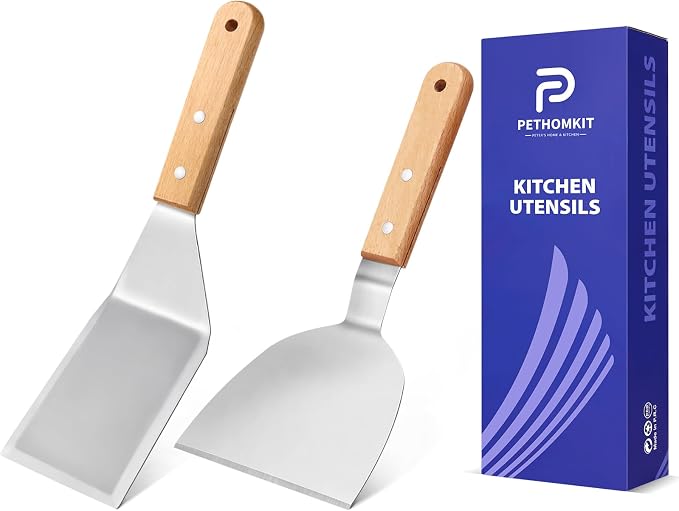 Metal Spatula Set, Fish Griddle Spatulas, Stainless Steel Spatula Turner by PETERSHOMEANDKITCHEN