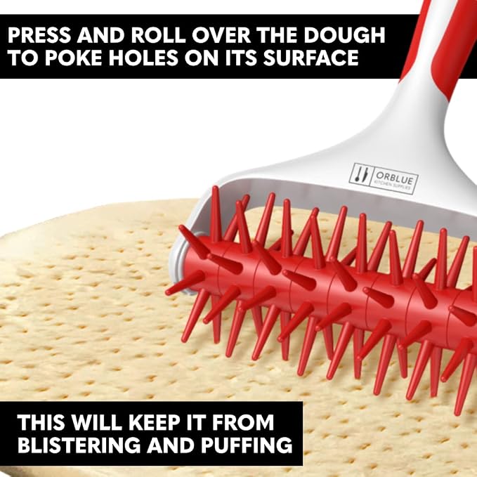 Orblue Pizza Dough Docker, Pastry Roller - Image 2