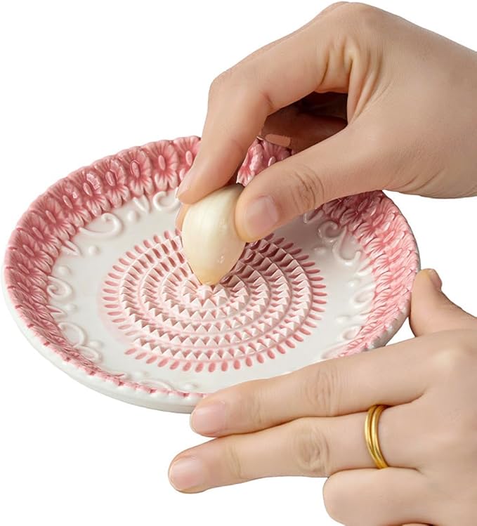 BonCera, All-in-one Premium Ceramic Garlic Grater Plate 4-Piece Set - Image 3