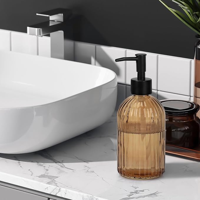 Glass Soap Dispenser with Plastic Pump, Hand Soap Dispenser - Image 7