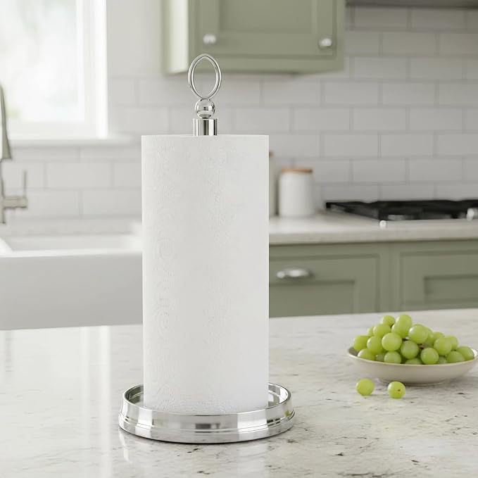 KASUNTO Paper Towel Holder Steel Paper Holder countertop，Black Paper Towel - Image 6