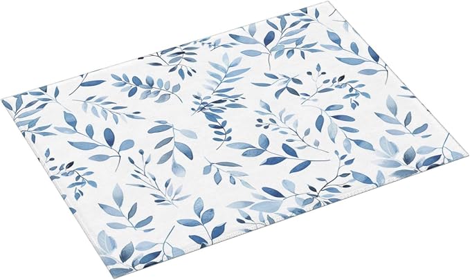Blue Flower Dish Drying Mat For Kitchen Counter Absorbent Large Kitchen Fast - Image 2