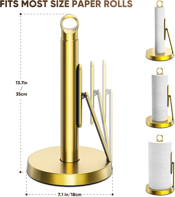 theaoo Heavy-Duty Stainless Steel Paper Towel Holder - Image 3