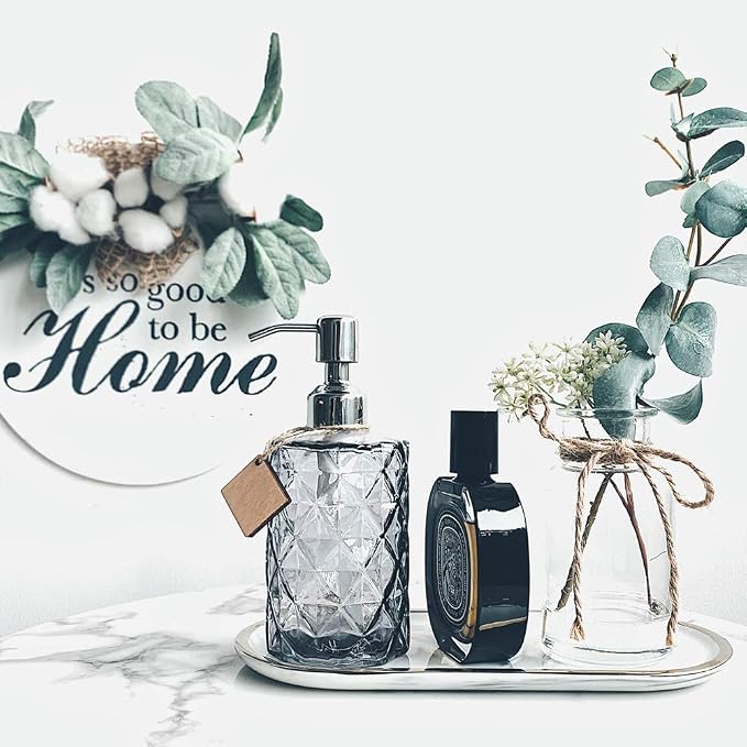 JASAI Diamond Design Glass Soap Dispenser - Image 3