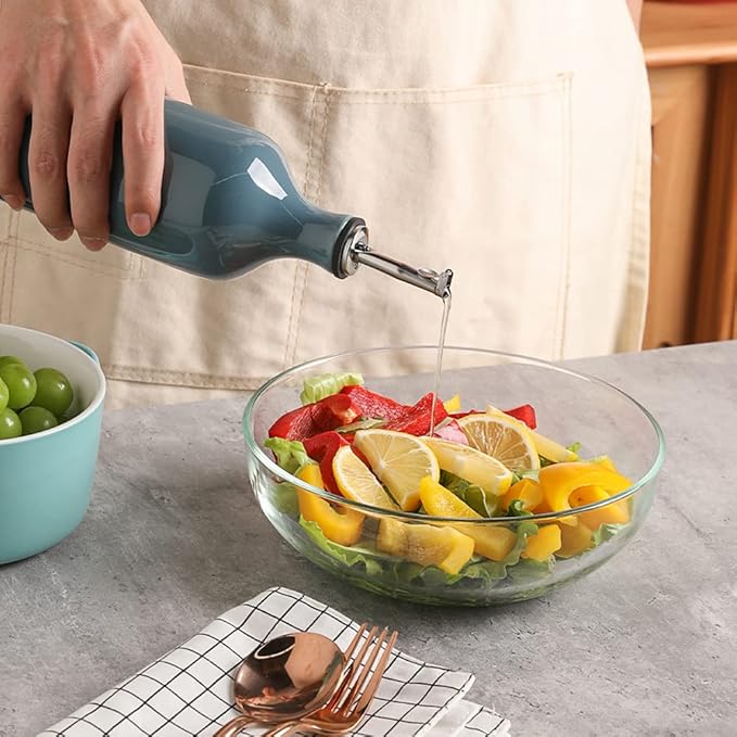 Sweejar Large Ceramic Olive Oil Dispenser Bottle, Opaque Oil Cruet Protects to - Image 3