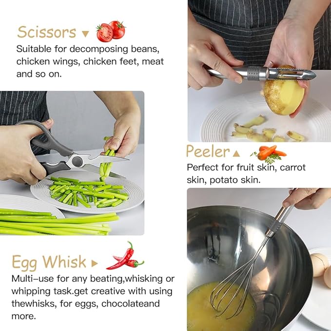 Kitchen Utensil Set-Silicone Cooking Utensils-33 Kitchen Gadgets & Spoons - Image 6