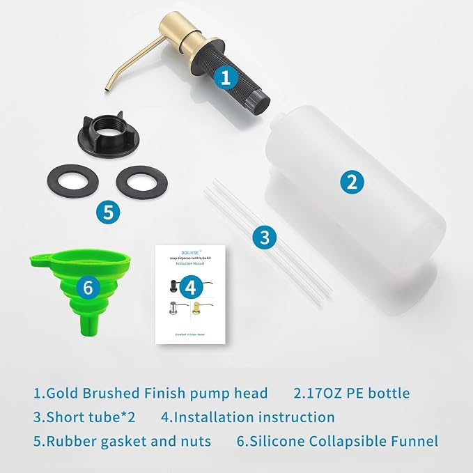 Built in Soap Dispenser for Kitchen Sink, Dish Soap Hand Lotion Dispenser - Image 7