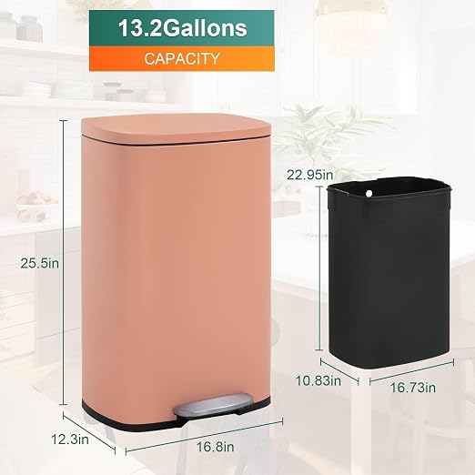 BestMassage 13 Gallon Stainless Steel Trash Can - Image 7