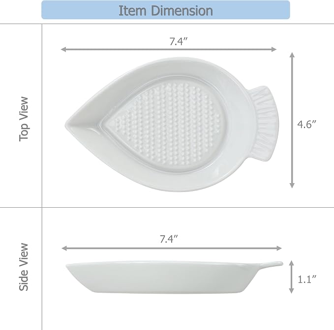 EIKS Ceramic Grater Plate for Grinding Wasabi Ginger Garlic Cheese Carrot - Image 6