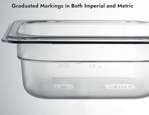 CURTA 6-Pack 1/6 Size 2.5" Deep NSF Polycarbonate Food Pans | Dishwasher & - Image 4