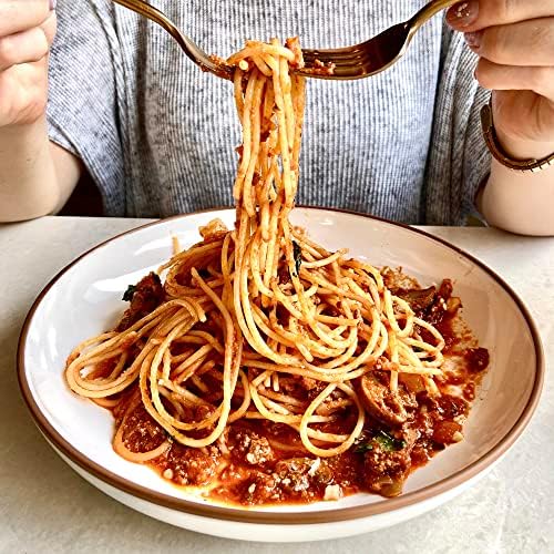 Mora Ceramic Large Pasta Bowls 30oz, Set of 4 - Serving, Salad