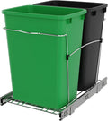 Rev-A-Shelf RV-18KD-1918C-S Double Pullout Trash Can by Rev-A-Shelf