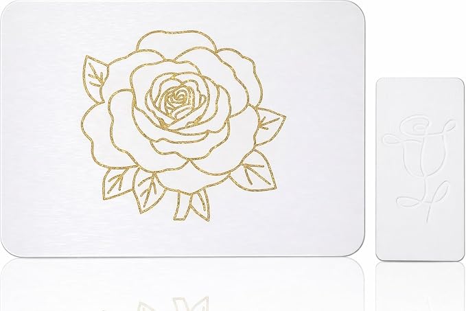 Stone Dish Drying Mat for Kitchen Counter, Glittery Resin Rose Pattern Quick by linidcoudhome