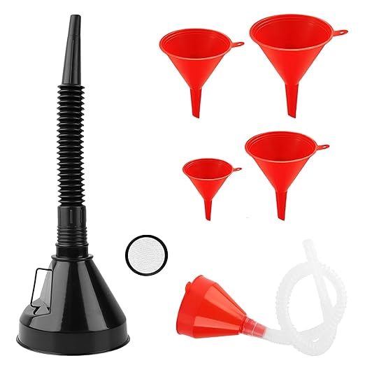 6 Pcs Automotive Funnels Set, Plastic Fuel Funnels - Image 8