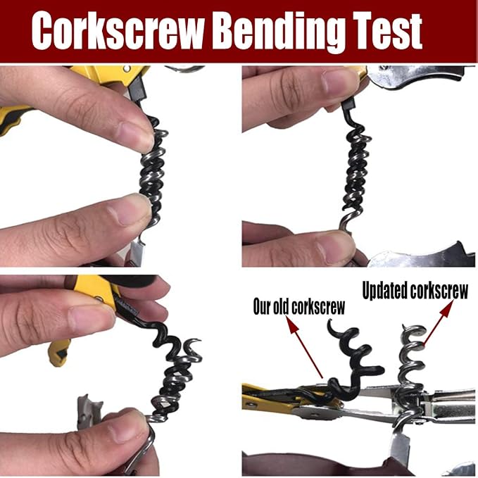 Professional Waiter Corkscrew Wine Openers Set, Heavy Duty Stainless Steel - Image 5