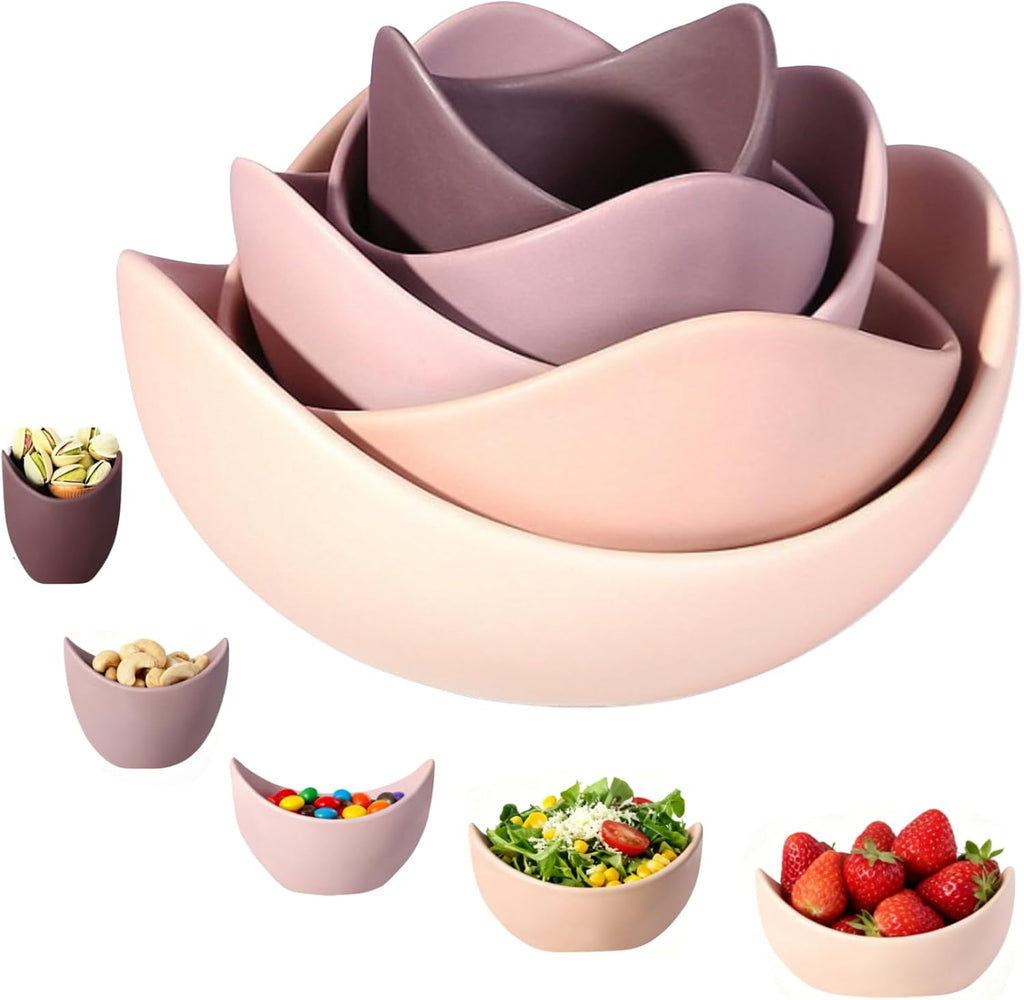 Salad Decorative Bowls Lotus Shaped Pasta Bowls Dishwasher Safe