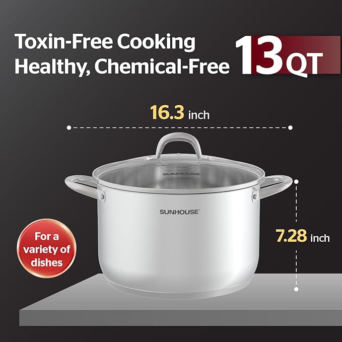 SUNHOUSE Stainless Steel Stock Pot - Image 6