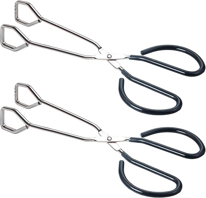 HINMAY 10-Inch Heavy Duty Stainless Steel Kitchen Scissor Tongs by HINMAY