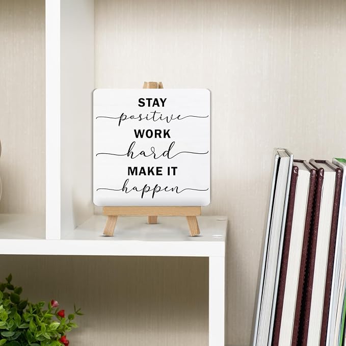 Inspirational Stay Positive Work Hard Make It Happen Sign, Encouragement Gifts - Image 5