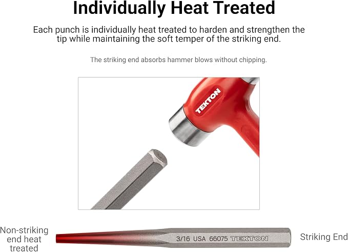 TEKTON 1/4 Inch Solid Punch | 66077 | Made in USA - Image 3