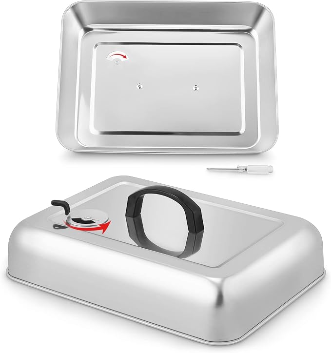 13 x 9.75Inch Cheese Melting Domes, HaSteeL Rectangular Basting Steam Cover by HaSteeL