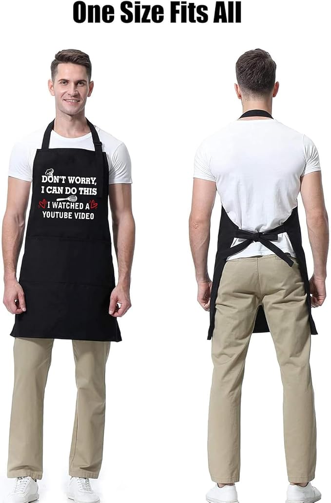 ONFAON Funny Apron for Men Women, Father's Day Gifts, Gifts for Mom, Birthday - Image 4
