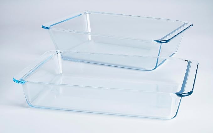 Set of 2 pcs Tempered Glass Baking Dish Set, Deep and Classic Borosilicate - Image 4