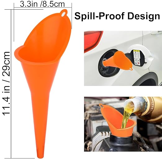 6 Pcs Automotive Oil Funnel Set – Wide Mouth Fuel Funnels - Image 5
