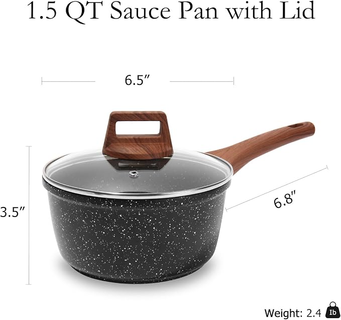 ESLITE LIFE Nonstick Sauce Pan - Image 2