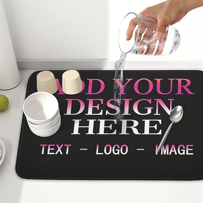 Custom Personalized Dish Drying Mat 18x24 Inch Customized Drying Mats - Image 6