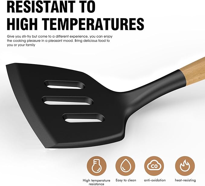 Silicone Cooking Utensils Set Utensil Sets - Image 5