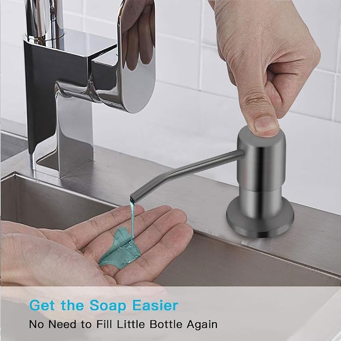 OHiHi Dish Soap Dispenser for Kitchen Sink, Countertop Sink Soap Dispenser - Image 5