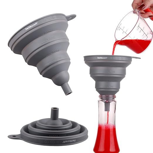Funnel Set 4, Silicone Funnels for Kitchen, Collapsible Funnels for Water Bottle - Image 4
