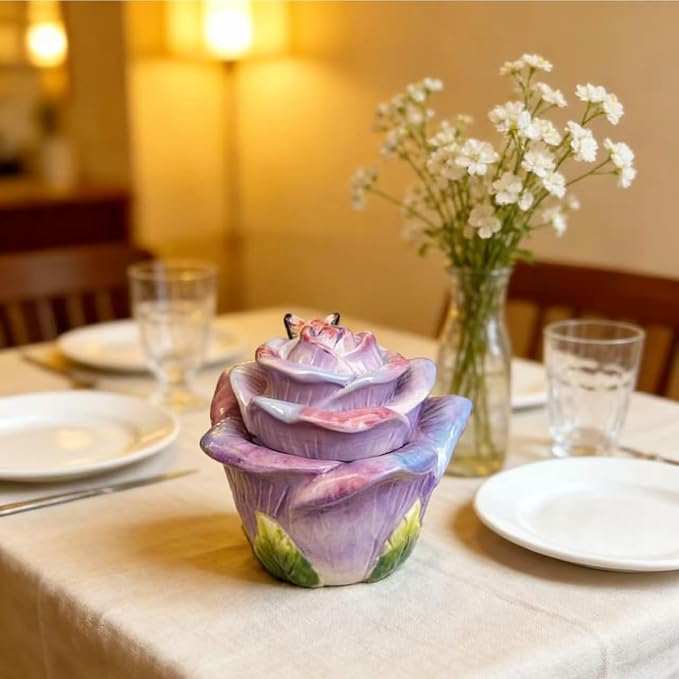 Ceramic Rose Spice Jars - Image 3