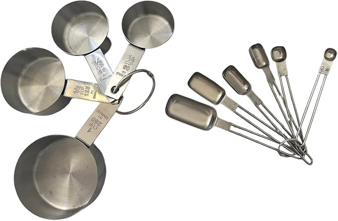 Fox Run Stainless Steel Measuring Cup/Spoon Set, 6.5 x 3.2 x 2" by foxrunbrands